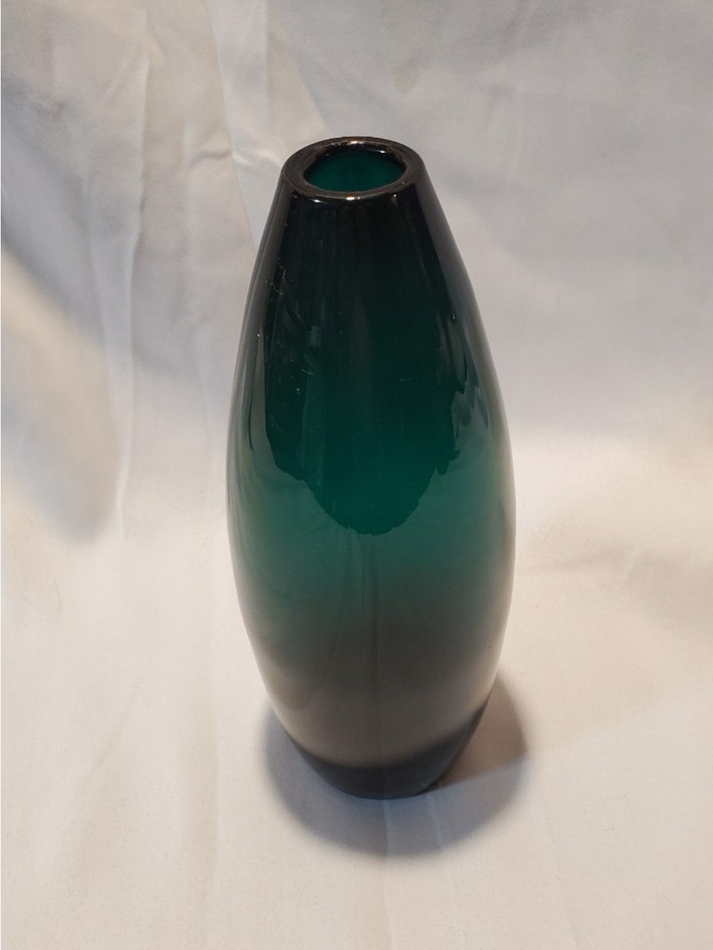 Vintage Green Glass Art “Torpedo” Vase by Per Lutken